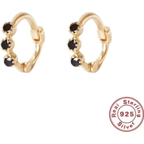 CANNER Mini Opal Trilogy Earring Hoops 925 Sterling Silver Earrings For Women Jewelry Earring Pendientes Aretes De Mujer