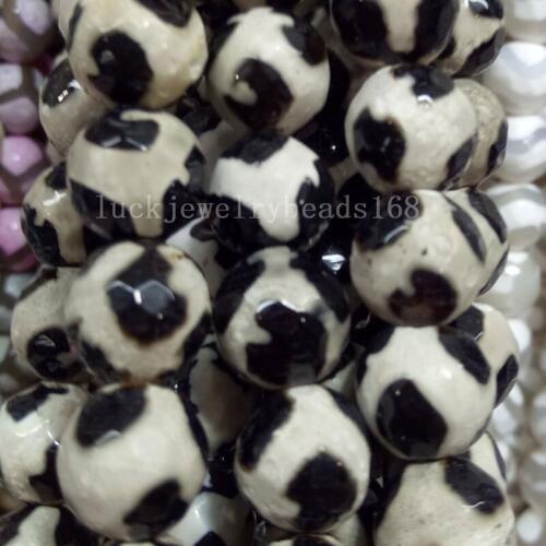 Free Shipping Fashion Jewelry 6mm 8mm 10mm Black Faceted Carnelian Ball Loose Beads 15.5" FG7742