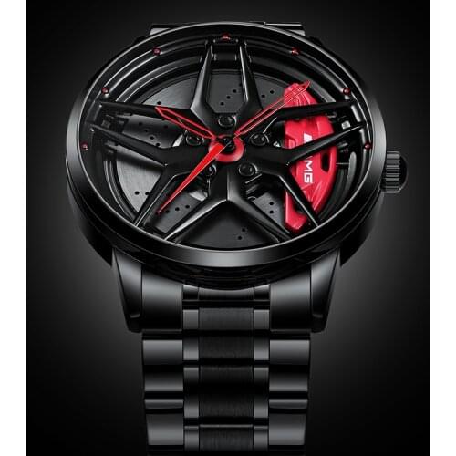 2021Original 3D Men Watches Rim Watch Hub Custom Design Sports Watch Waterproof Creative Male Watch Mens Wheel Wristwatch Clock