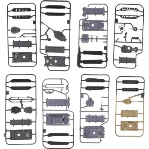 8pcs Kids Modern Tank 1:144 Scale Toys Model Tank for Hobby Collectibles / DIY Puzzles Kits / Fine Design