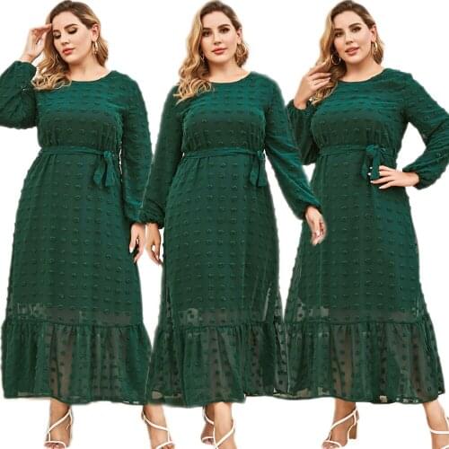 Elegant Muslim Women Long Dress Loose Kaftan Maxi Robe Gown Islamic Arabic Abaya Ramadan Islamic Clothing Dubai Kaftan Fashion