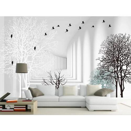 Custom high-grade minimalist modern living room mold mildew photo 3d wallpapers abstract woods TV backdrop wallpapers