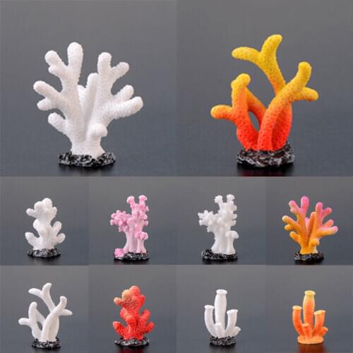 2021 Hot Colorful Resin Aquarium Artificial Coral Reef Decoration Fish Tank Coral Stone Landscape Ornament Aquarium Accessories