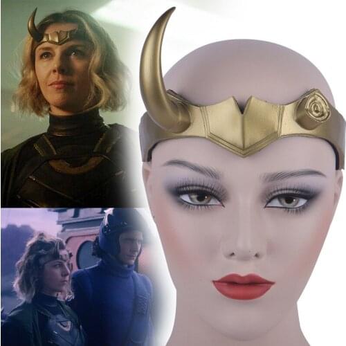 Movie Superhero Loki Lady Cosplay PVC Mask Helmet Masks Halloween Masquerade Party Carnival Costume Props
