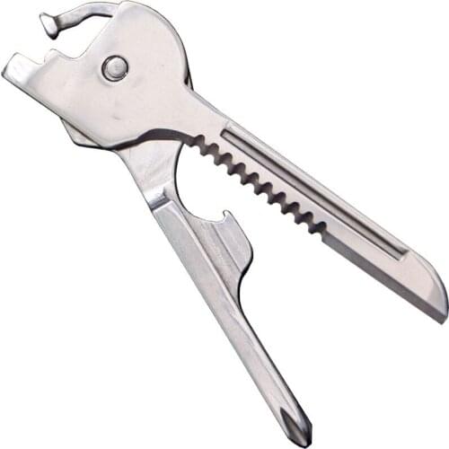 Keychain Multifunction 6 in 1 All Steel Mini Knife Folding Outdoor Pocket Tool Portable