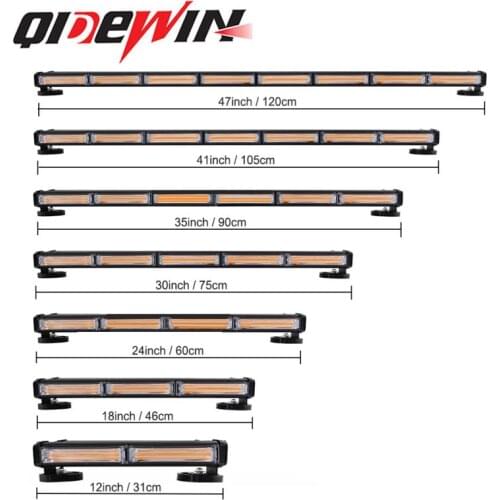 Multi section cob long strip flash lamp single row bar lamp in automobile network roof led warning lamp stroboscopic Lane