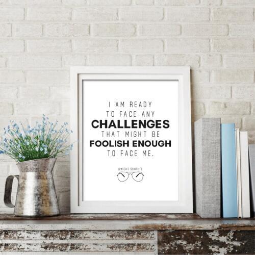 La Oficina TV Show regalos cartel impresiones Michael citas arte moderno lienzo pintura negro blanco imagen Oficina pared arte d