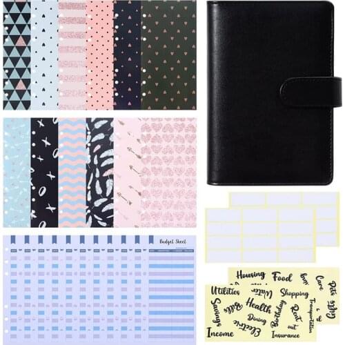 A6 Budget Binder with Cash Envelopes,for Budgeting, Notebook with Budget Envelope,Budget Sheet,Letter Sticker