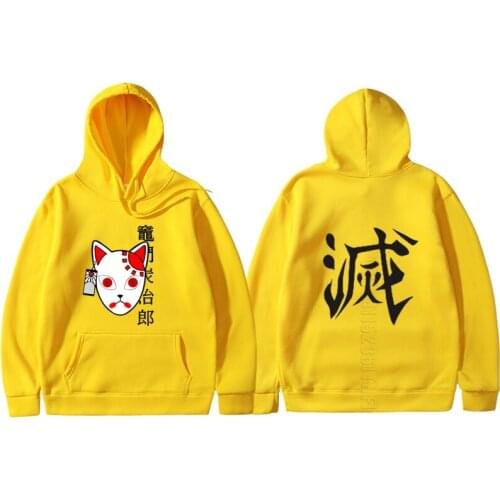 Anime Demon Slayer Pullover Streetwear Women Men Tanjiro Kamado Hoodies Harajuku Demon Slayer Kimetsu No Yaiba Sudadera