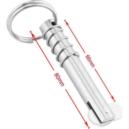 80x10mm Boat Hinge Pin Stainless Steel Quick Release Pin For Yacht/Speedboat/Canoe Bimini Top Deck Hinge Boat Accessories Marine