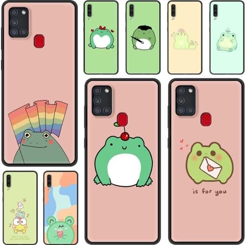 Funny The Frog Cute Cartoon Luxury Silicone Phone Case For Samsung Galaxy A52 5G A51 A71 A21s A31 A12 A41 A11 A02s Cover Fundas