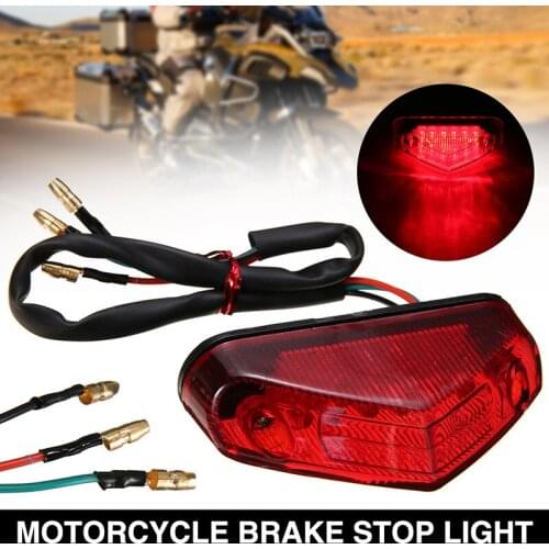 DC 12V 12LED Red Motorcycle Brake Stop Tail Light DRL Signal Indicator Lamp Flashers For Motorcycle Motorbike ATV Dirt Bike