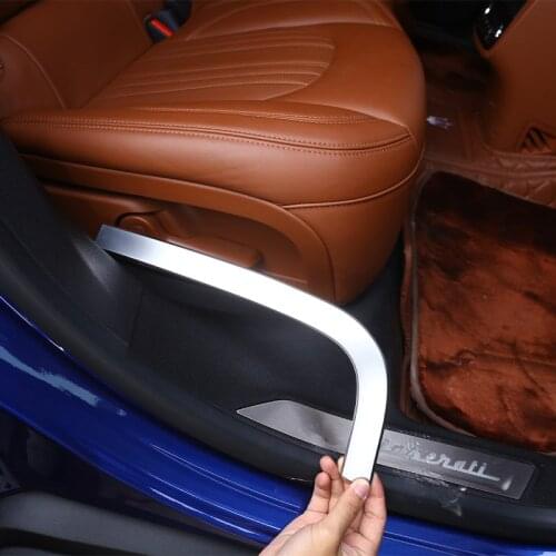 Carbon Fiber ABS Car Rear Seat Side Trim Strip 2 PCS For Maserati Levante 2016-2017 Car Accessories