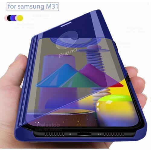 M31 Case For Samsung Galaxy m31 Smart mirror Flip Cover for Samsung galaxy m 31 31m coque Cases samsungm31 SM-M315F 6.4