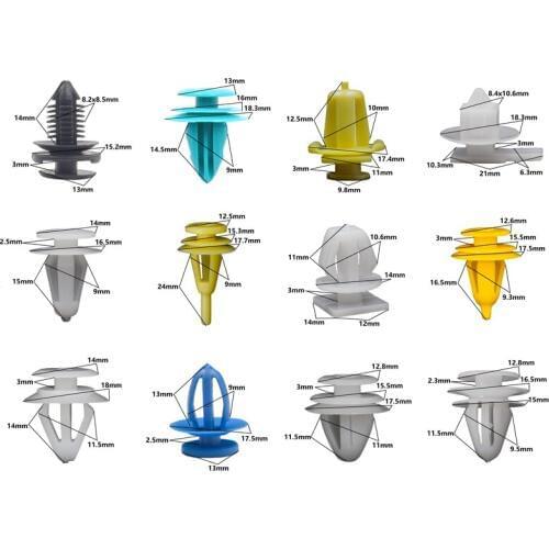 Universal Mixed Car Plastic Fasteners Clips For All Auto Door Panel Roof Cover Bumper Fender Rivet