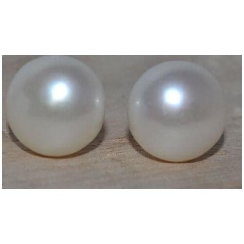 Favorite Real Pearl Earrings AA 8.5-9MM White Natural Freshwater Pearl Earrings S925 Silver Stud Jewelry Charming Women Gift
