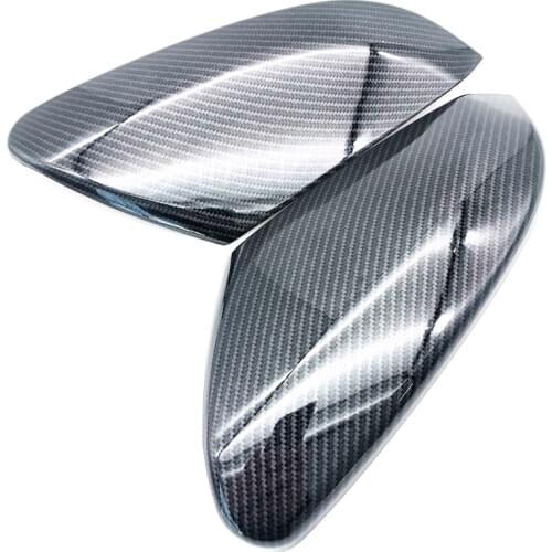 1 Pair Carbon Fiber Color Side Mirror Covers Cap ABS For Honda Civic 2016-2018