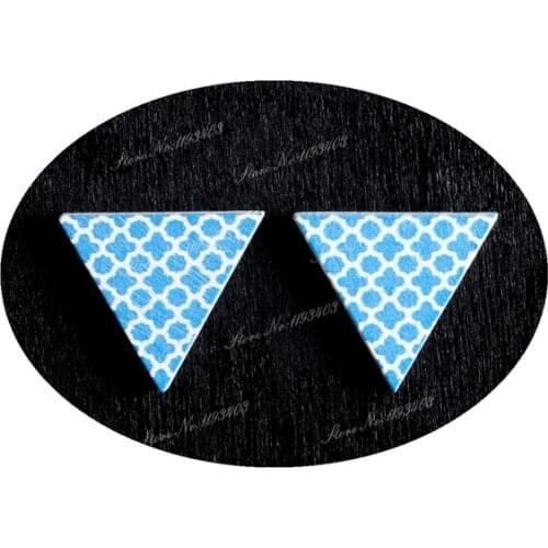 15 x 17mm Triangle Wood Laser Cut Cabochon beads to make DIY Rings, Earrings, Brooch, Necklace pendant