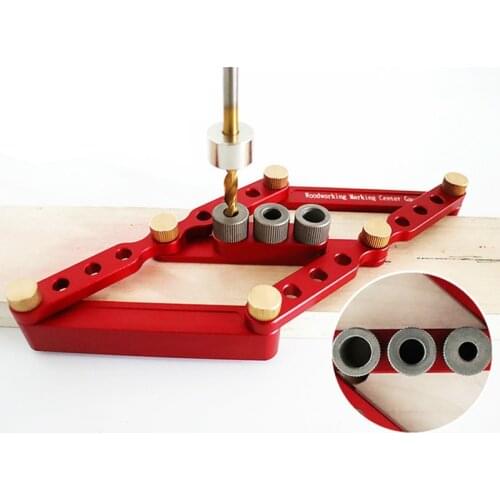 3-in-1 Center Drill Puncher Scriber Round Drilling Dowel Jig Set Woodworking Drilling Locator Guide Splicing Hole Opener Tools