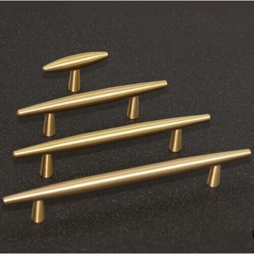 64 96 128 160 192 224mm modern simple solid brass wardrobe kitchen cabinet dresser cupboard drawer furniture door handle