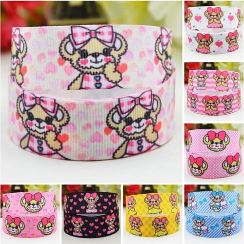 22mm 25mm 38mm 75mm Ruban satin Earth Magic Cartoon Character printed Grosgrain Ribbon party decoration 10 Yards Mul069