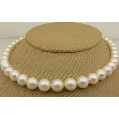 8-9MM AA+ White Freshwater Cultured Pearl Necklace 17"
