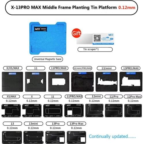 MaAnt 4 in 1 Middle Frame Reballing Stencil Platform For iPhone 12 mini/12/12 Pro MAX Mid-Layer Planting Tin Template Fixture
