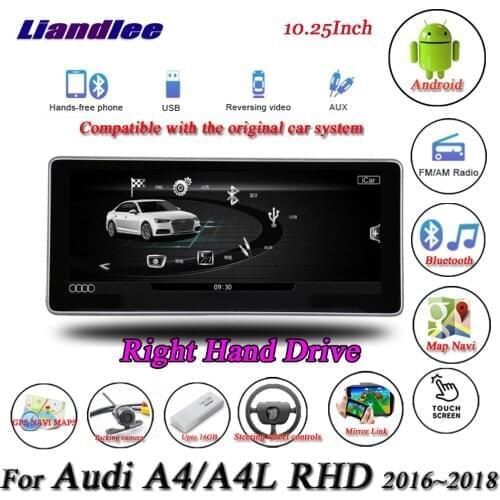 Car Android Multimedia System For Audi A4 A4L B9 8W 2016 2017 2018 Radio GPS Navigation Player Carplay Androidauto Stereo