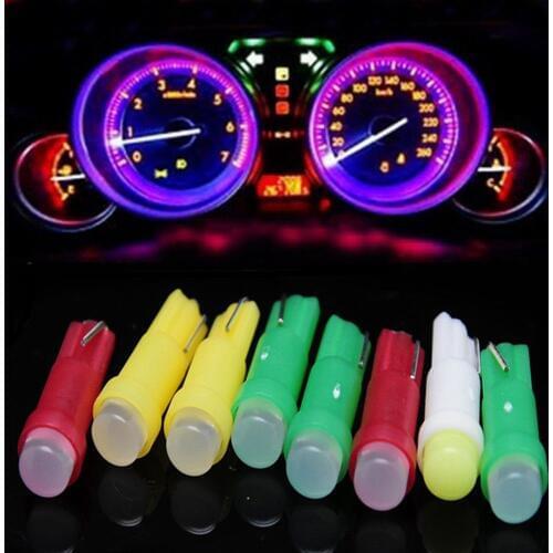 4PCS T5 Cob Car Instrument Reading Lights Universal Car Led Lamps Bulbs Colorful Auto Interior Ornaments Accessories Dropship
