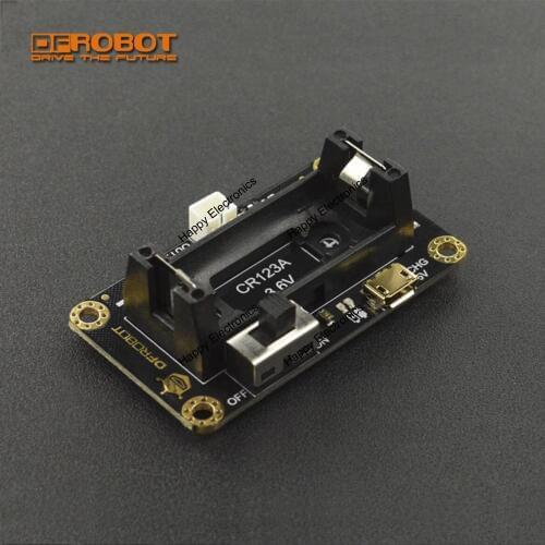 DFRobot CR123A Li-ion Battery Holder for micro: bit educational robot Maqueen with charging circuit and Micro USB interface