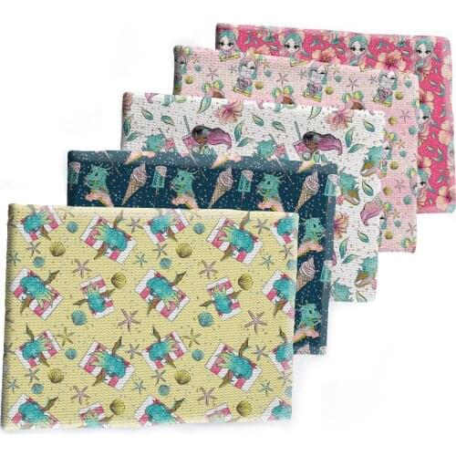 Summer Printed Flowers & Fruit Pattern Bullet Textured Liverpool Patchwork Tissue Kids home textile 50*145cm