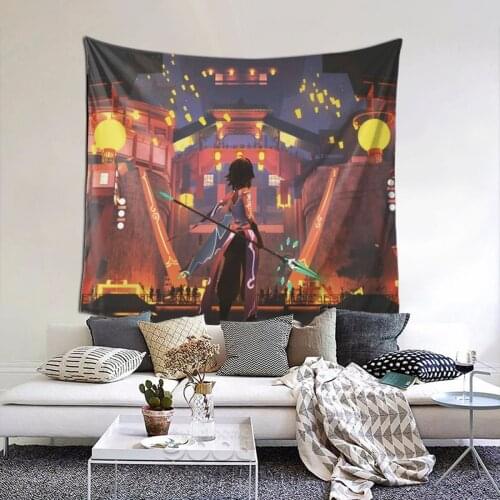 Xiao Tapestry Anime Game College Tapestry Wall Bedspread Bohemian Psychedelic Decor Blanket For Living Room