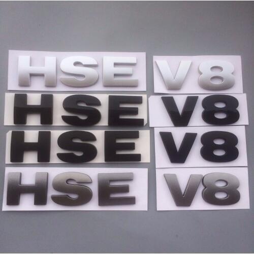 Chrome Black Trunk Letters V8 HSE Badge Emblem Emblems Badges Sticker for Discovery Range Rover Discovery4
