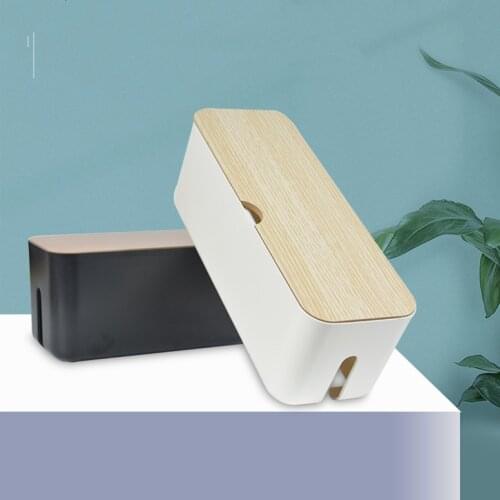 Cable Management Box Cord Organizer Box Hides Power Strips Behind TVs Desks And Computers Network Line Storage Bin Charger