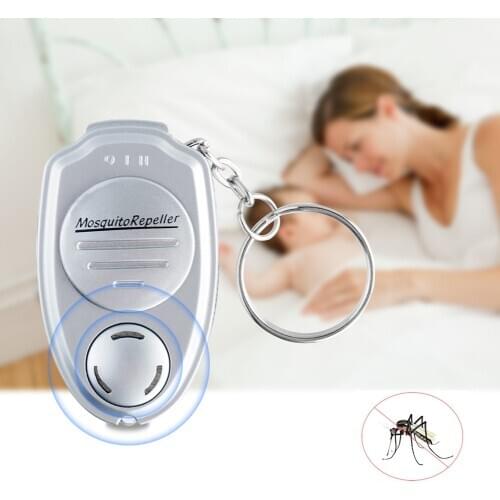 Mini Ultrasonic Mosquitos Killer Electric Insect Key Chain Pest Control Repeller Outdoor for Camping For Adult Kids Protector