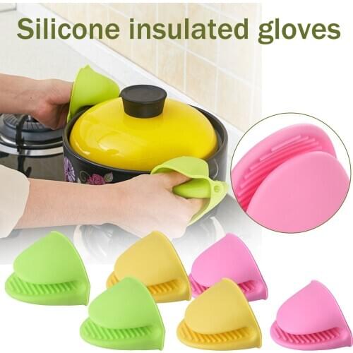 2PCS Multifunction Kitchen Silicone Oven Gloves Heat Resistant Gloves For BBQ Gloves Anti-slip Pot Oven Mitts Kitchen Gadgets