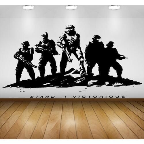 Wall Room Decor Art Vinyl Sticker Mural Decal Military Poster Soldiers War 2 Sizes
