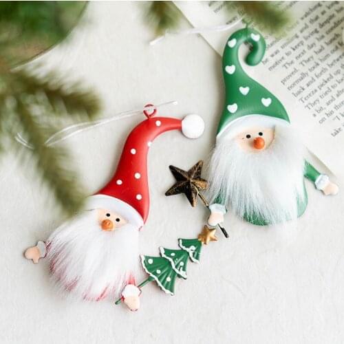 Navidad 2021 The New Christmas Wrought Iron Pendant Christmas Tree Decoration New Year 2022 Xmas Decorations for Home DIY Gifts
