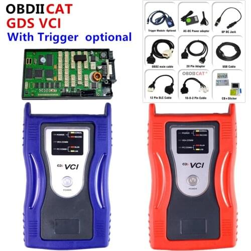 OBDIICAT US/EU Version GDS VCI with Trigger Module Connector Flight OBD2 Car Diagnostic Scanner Tool For K---IA Hyu--ndai