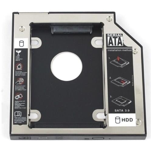 WZSM NEW 9.5mm SATA 2nd SSD HDD Caddy for Dell Inspiron 15 17 5000 7000 5567 5748 Hard Disk Drive Caddy Free Shipping