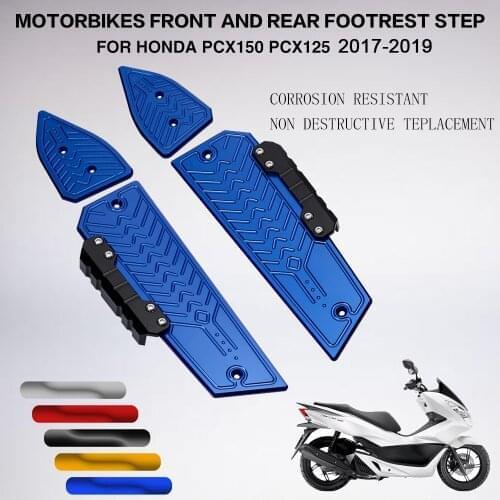 Motorcycle Footrest Pegs Plate Pads Mats Footboard Steps For Honda PCX125 PCX150 PCX 125 PCX 150 2017 2018 2019
