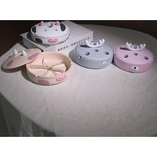 Multi-purpose Animal Lady Resin Ashtray with Lid Decoration Safe Mosquito coil box holiday Womans Gadget March 8 Gift