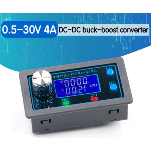ZK-4KX CNC DC DC Buck Boost Converter CC CV 0.5-30V 4A Power Module Adjustable Regulated power supply For Solar Battery Charging