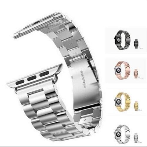 Stainless Steel Watchband for iWatch Apple Watch 38mm 40mm 42mm 44mm Series 1 2 3 4 Wrist Band Link Strap Replacement Bracelet