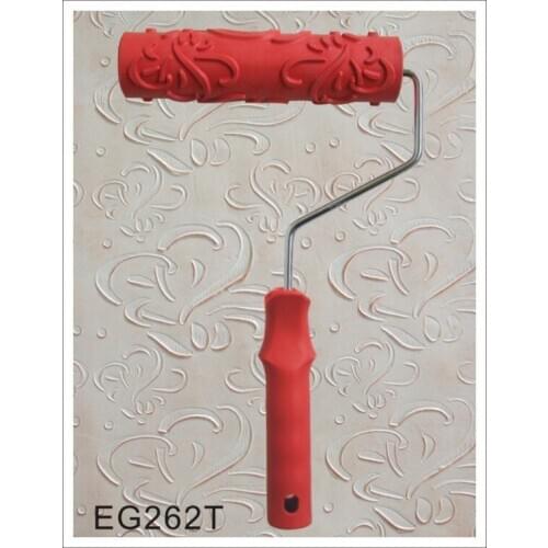 7" Rubber Roller Embossed Texture Pattern Paint Roller Home Decoration Paint Brush Background Wall Tool 7 Inch