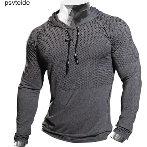 Sports Jacket Training Hoodie Workout Jackets Men Quick Dry Track Jacket Fitness Sport Coat for Men Sportswear Tops Shirt Gym