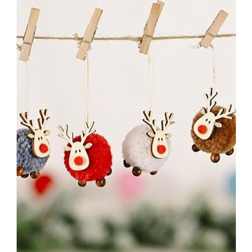 Christmas Tree Decoration Pendant Christmas Felt Deer Pendant Navidad Noel Christmas Decoration 2022 New Year