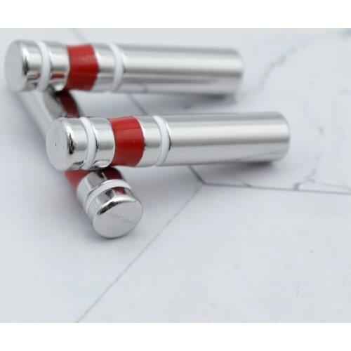 Coolstring 25.3mm*5.2mm High Ranking Metal Tips Bright Slive&Red Colour Sneaker Rope Aglets Women Canvas Elegant Shoelace Ends