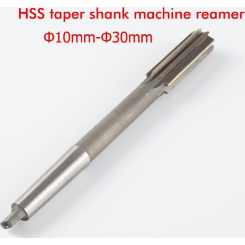 HSS High Speed Steel Taper Shank Milling Cutter Manual Machine Reamer H7 Cutting Diameter 10MM-30MM