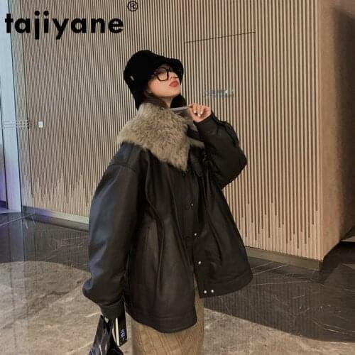 Jacket Down Womens Real Leather Jacket Wool Collar Sheepskin Coat Winter Coats and Jackets Women Motos X19D03286WPY567